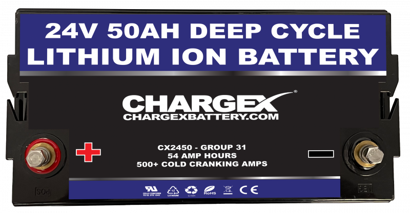 24V 50 AH Lithium Ion Battery, Deep Cycle Lithium Ion Battery