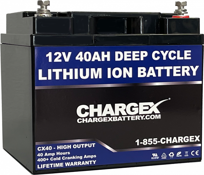 Chargex® 12V 40AH Lithium Ion Battery
